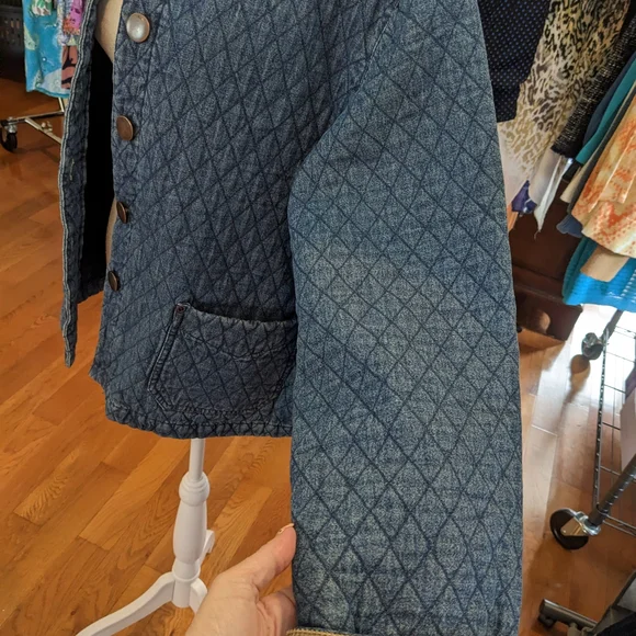 Women's Blue Denim Snowman Jacket - Picture 4 of 10